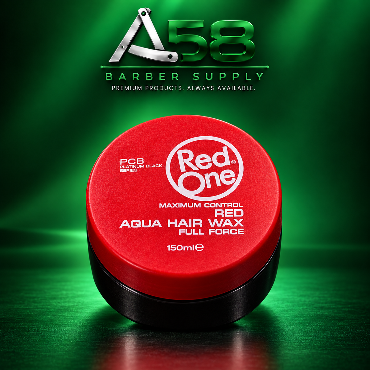RedOne Red hair styling wax, 150 mL, with A58 Barber Supply branding
