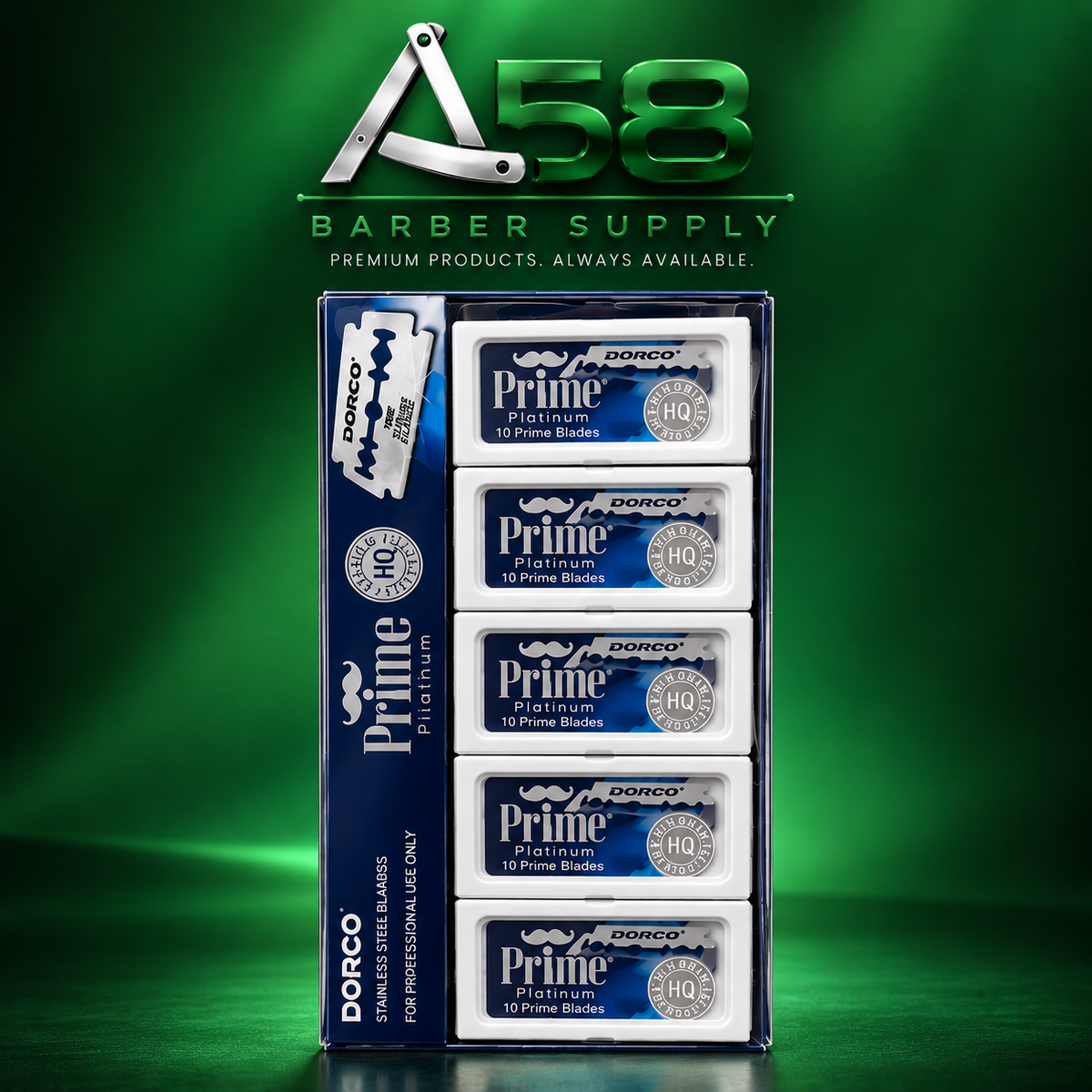 DORCO Prime Platinum Double Edge Razor Blades, 10 Pack